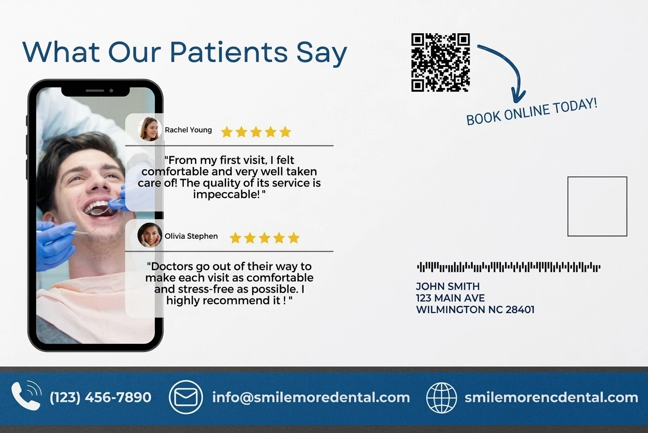 Direct Mail Marketing For Dentists — postcard back