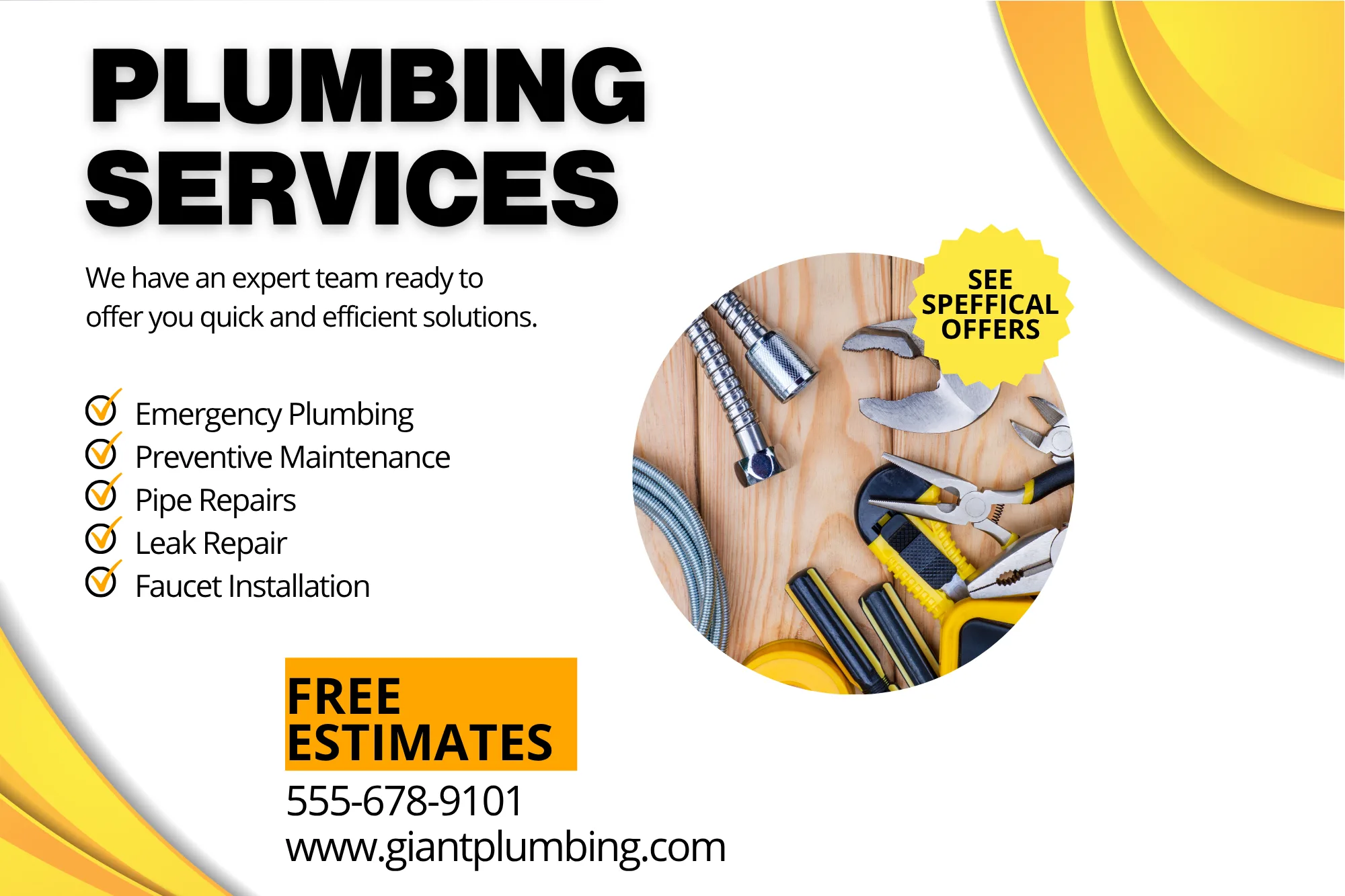 Direct Mail Marketing For Plumbers — postcard front