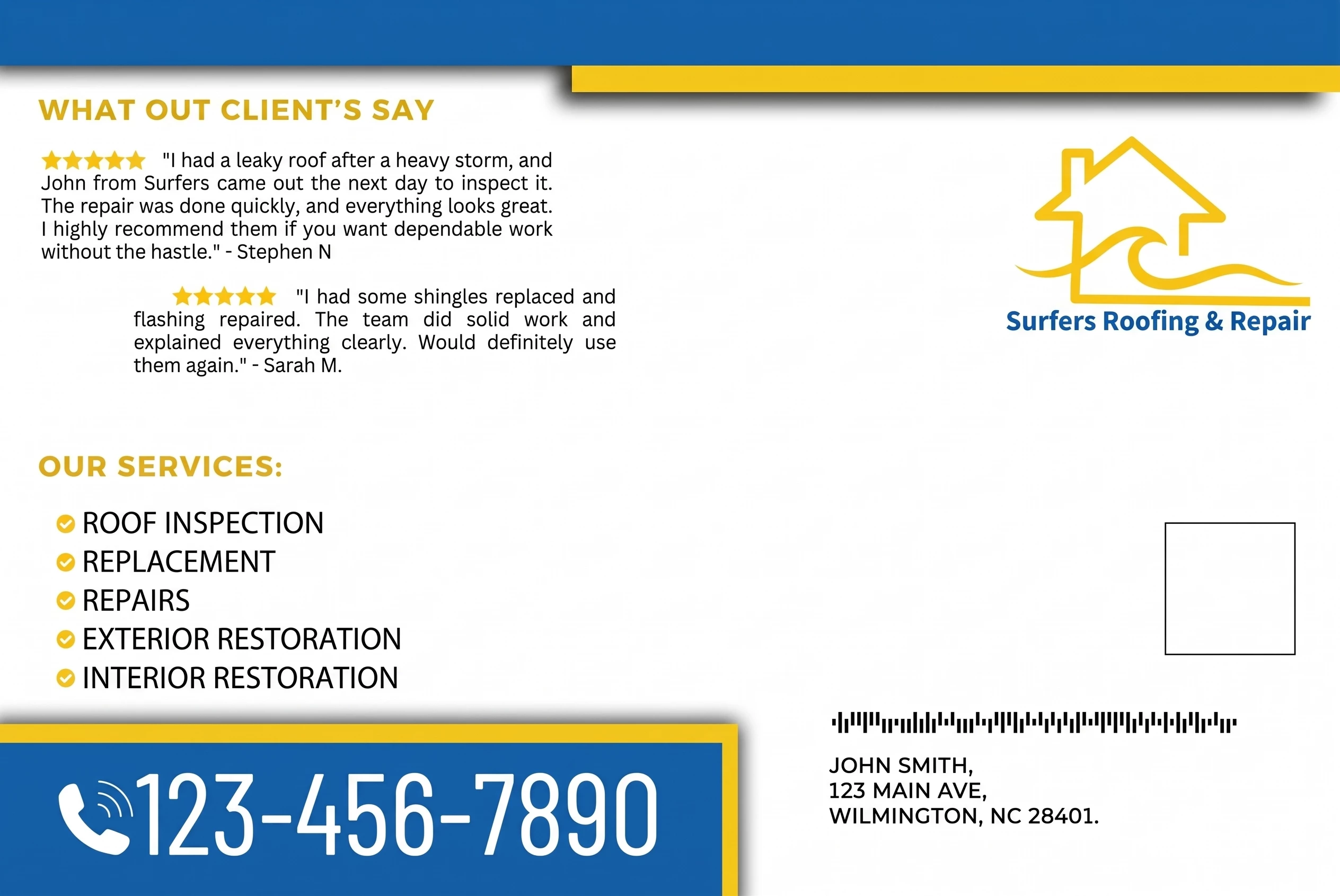 Direct Mail Marketing For Roofing Businesses — postcard back