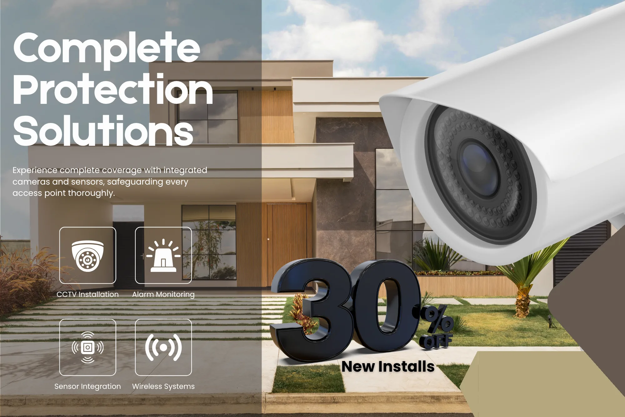 Direct Mail Marketing For Security System Sales & Installation Companies — postcard front