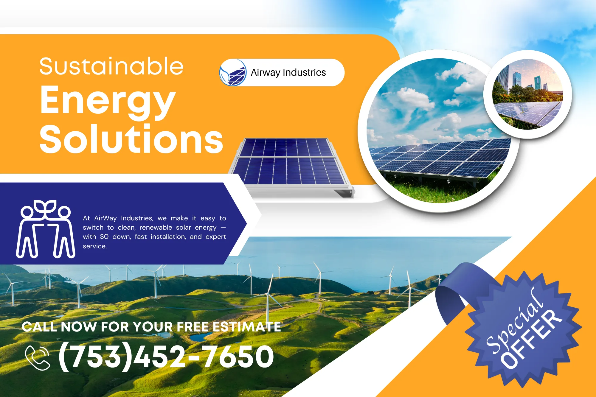 Direct Mail Marketing For Solar Installation Companies — postcard front